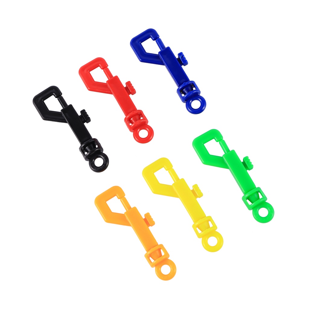 10Pcs Rainbow Color Plastic Bird Cage Lock Spring Silk Toy Key Hook ...