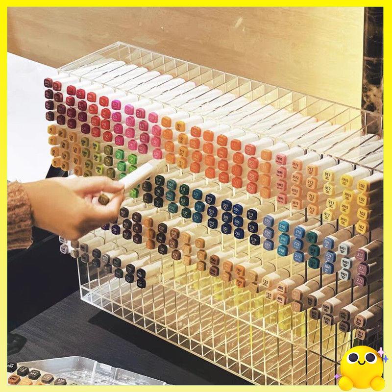 ballpen organizer Acrylic marker storage box, table color pen storage