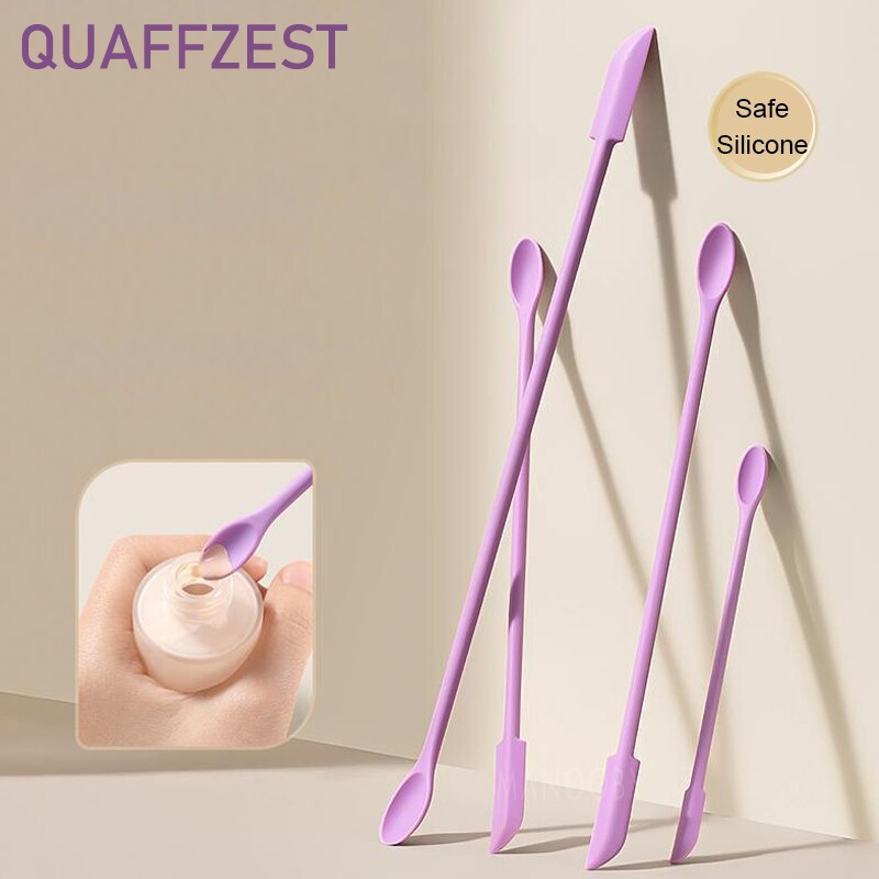 3pcs/Set Double-Head Cosmetic Spatula Lengthened Silicone Scraper For ...