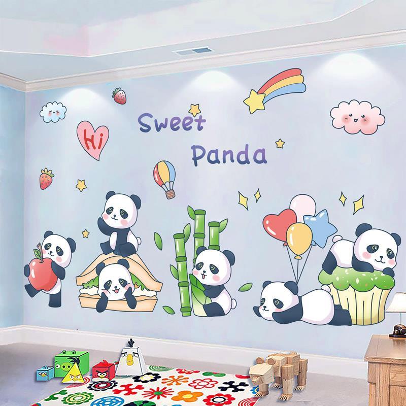 Children's Room Layout Cartoon Animal Stickers Wall Bedroom Decoration ...