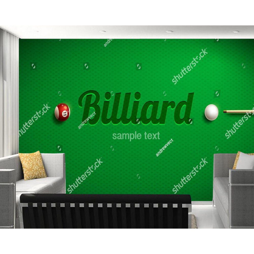 Custom billiard table view ball sports theme wallpaper billiards room