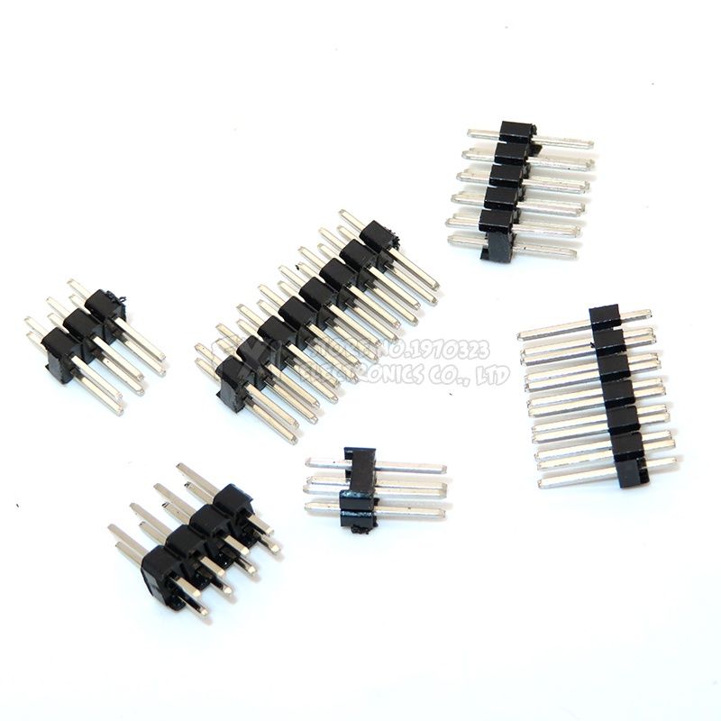 10PCS 2.54mm Double Row Male 2~40P Breakaway PCB Board Pin Header ...