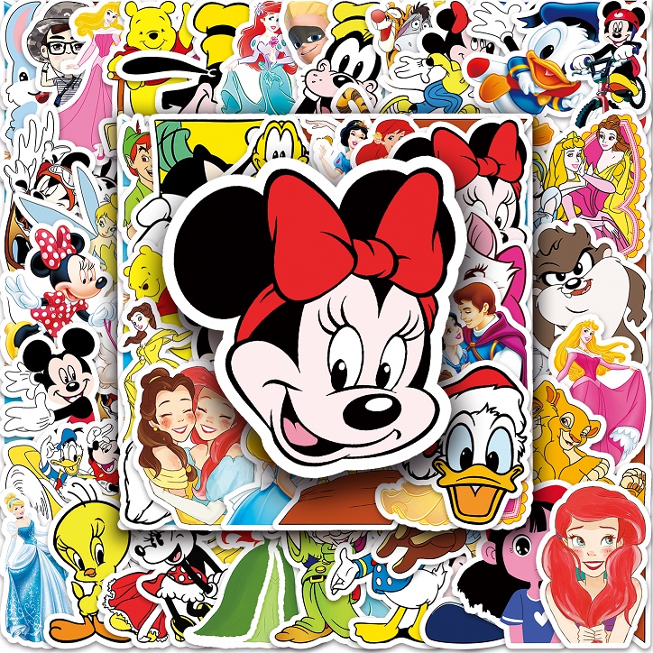 50 Piece Funny Disney Stickers Waterproof DIY For Phones Laptop Car ...