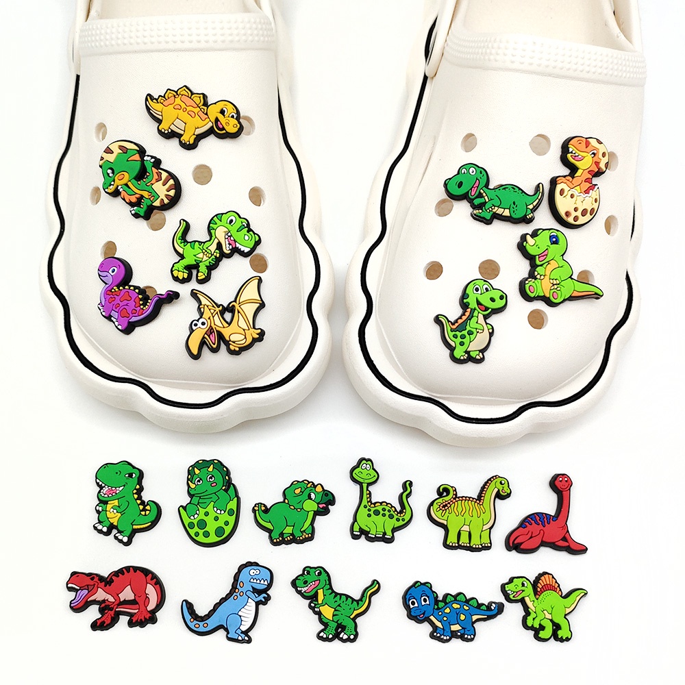 Dinosaur Shoe Charms Decoration crocs jibbitz, PVC Pins Decoration for