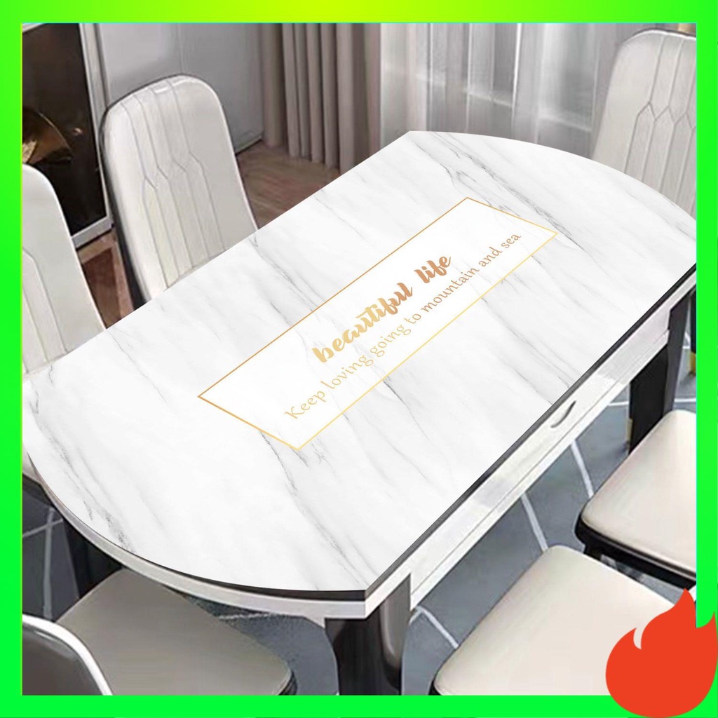 mantel table cloth plastic table cover Oval Tablecloth PVC Table Mat