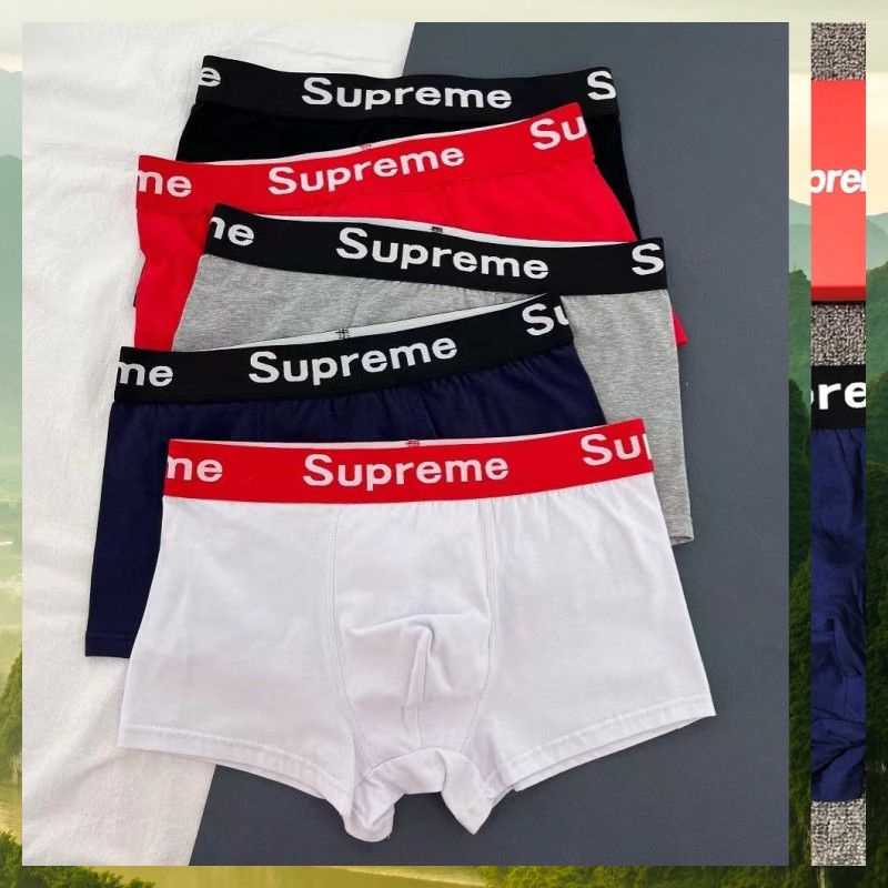 Supreme underwear male letter handsome hip-hop cotton boxer printed ...