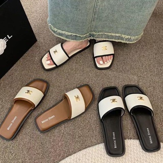 Spring And Summer Imitation Straw Woven Women Flat Sandals And Flip Flops  Beach Slippers Womens Cross Brand Slippers Rubber Sole Slippers for Women
