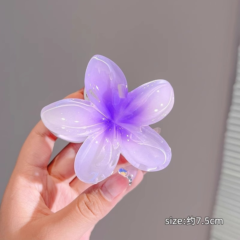 Hawaiian Colorful Flower Hair Clip Beach Hairpin Barrettes Accessories ...