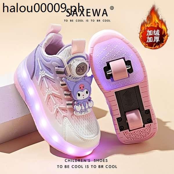 Kuromi Runaway Shoes Girls DoubleWheel Retractable Children's Roller