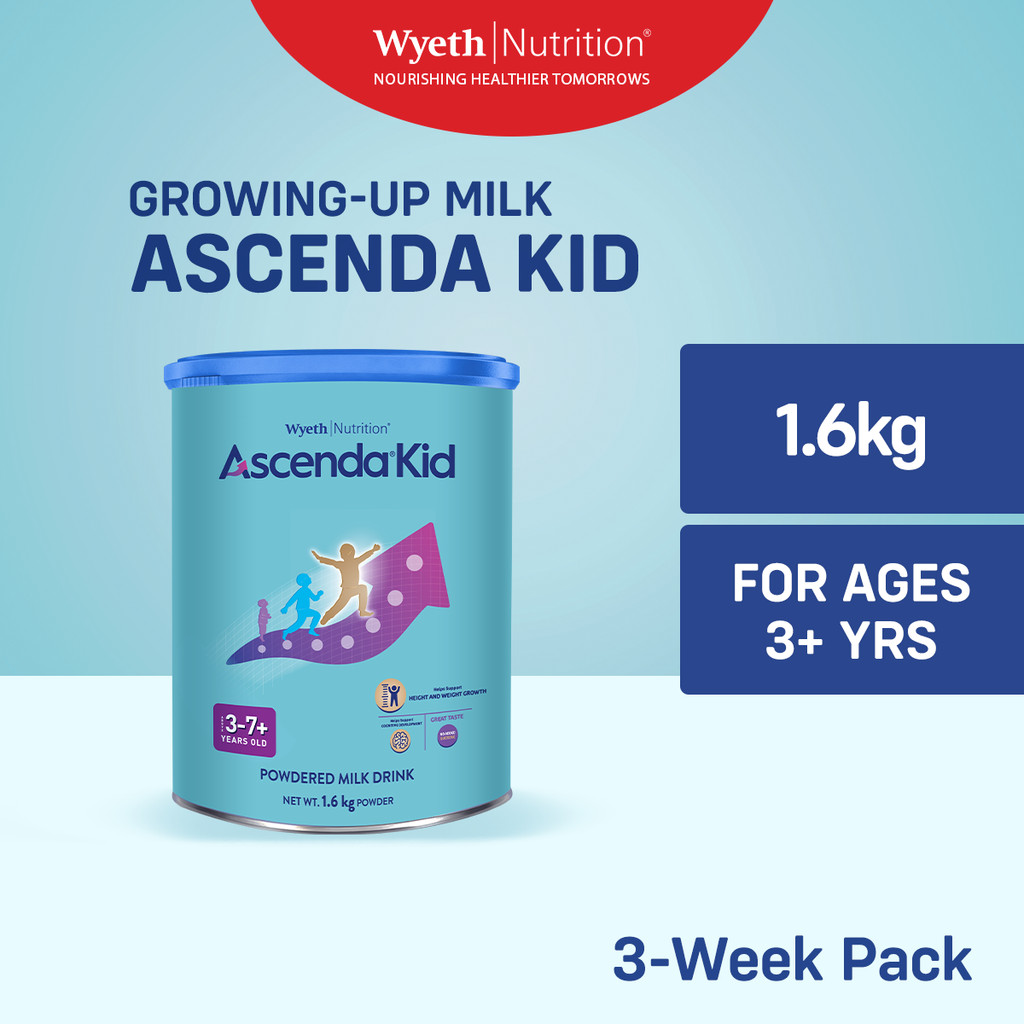 ASCENDA KID Four Growing-Up Milk Powder for Children 3+ Years Old 1.6kg ...