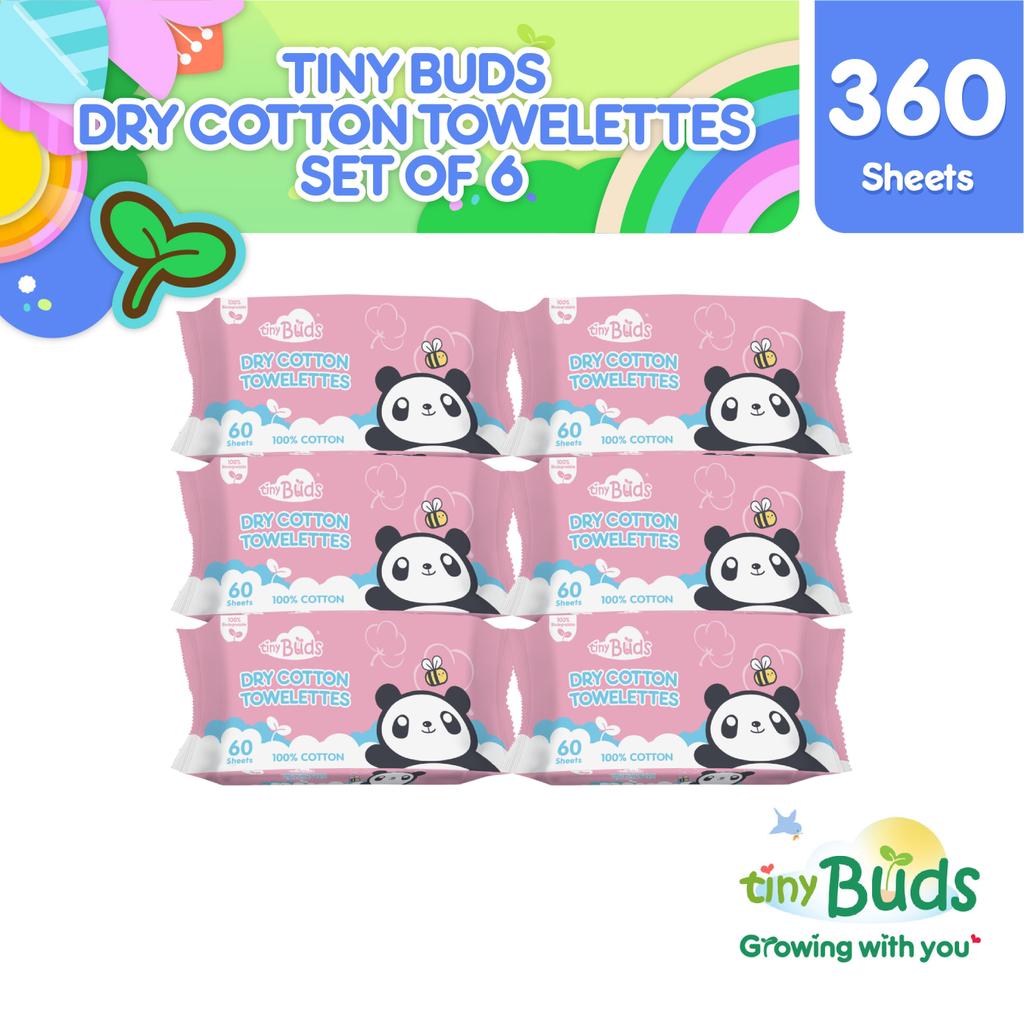 Tiny Buds dry cotton towelettes