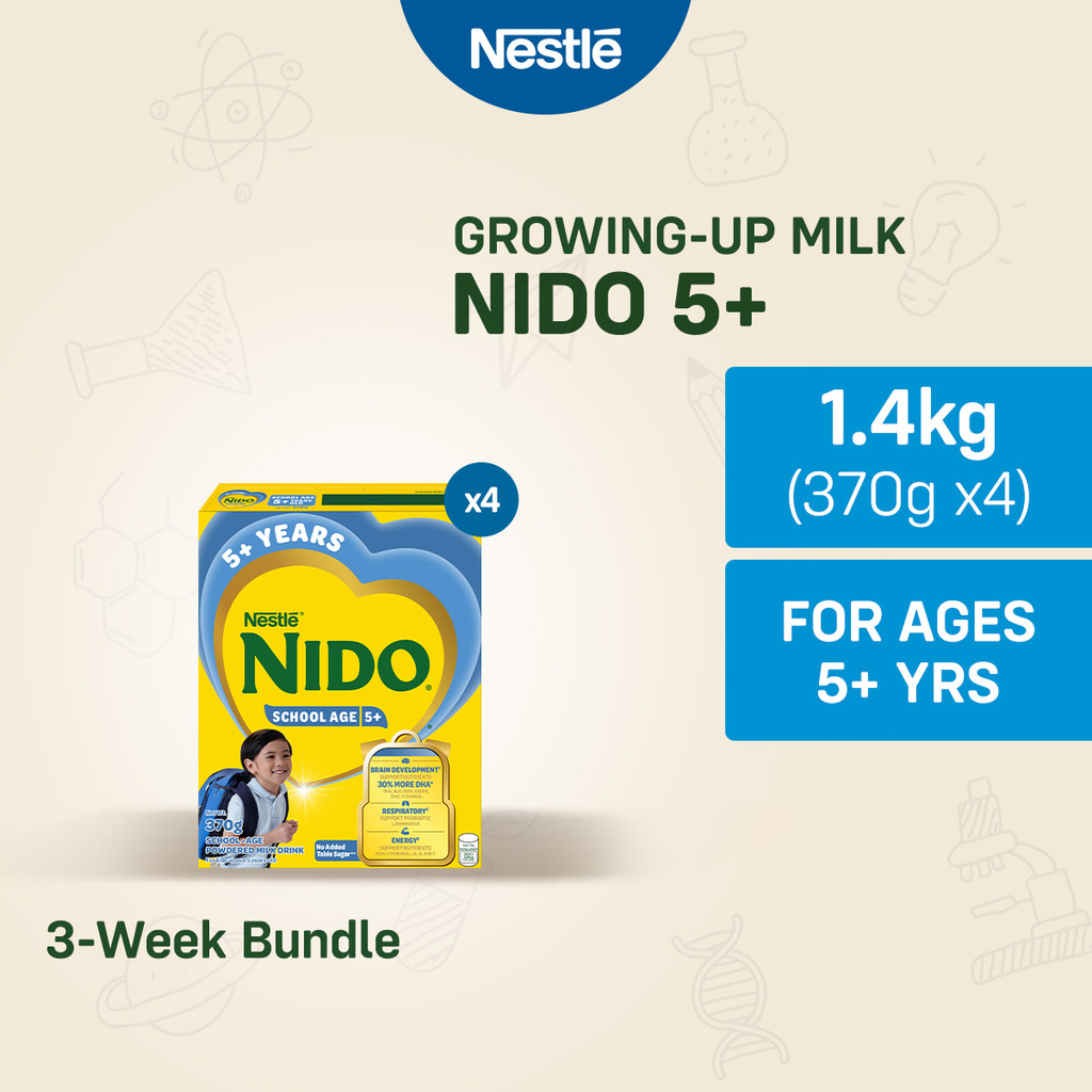 NIDO 5+ Growing-Up Milk Powder for School-Age Children 5+ Years Old 1 ...