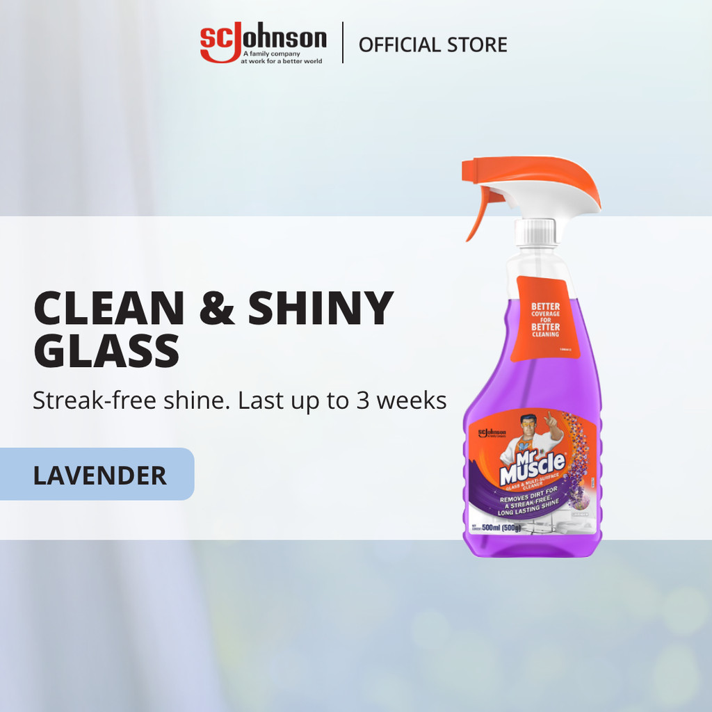 Mr. Muscle Glass and Multi-Surface Cleaner 500ml - Lavender | Shopee ...