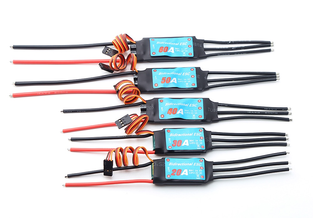 Bidirectional ESC 20A 30A 40A 50A 60A brushless ESC for Remote Control ...