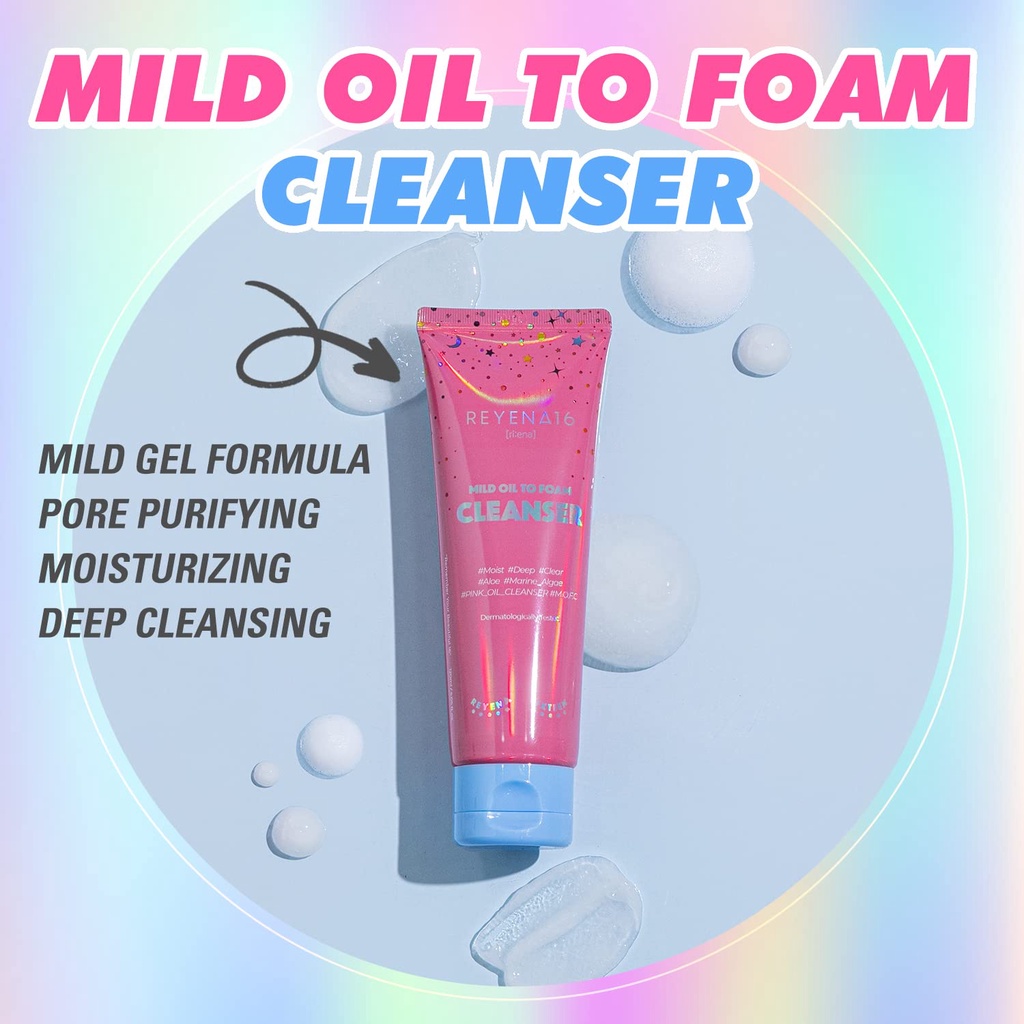REYENA16 Mild Oil to Foam Cleanser 120ml- Makeup Cleansing Gel – Oil to ...