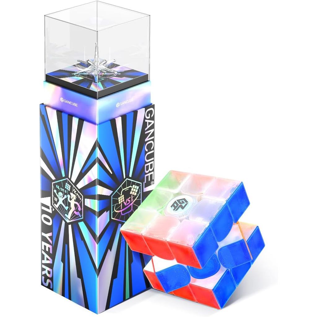 GAN 15 Cubes de vitesse Maglev 3 x 3 cm, cube magnétique GAN combine parfaitement poids, aimant et structure, 58,6 g, ultra léger, casse-tête pour enfants et adultes, dernière version phare givré