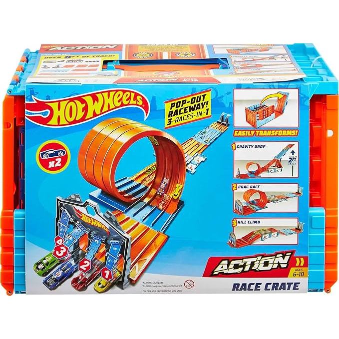 Hot Wheels Toy Car Track Set, Race Crate Transforms | Shopee Philippines