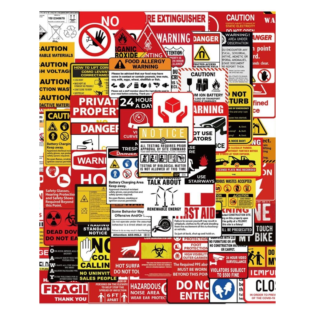 75 Mini Radiation Warning Stickers for Luggage, Laptop, and PC Cases ...
