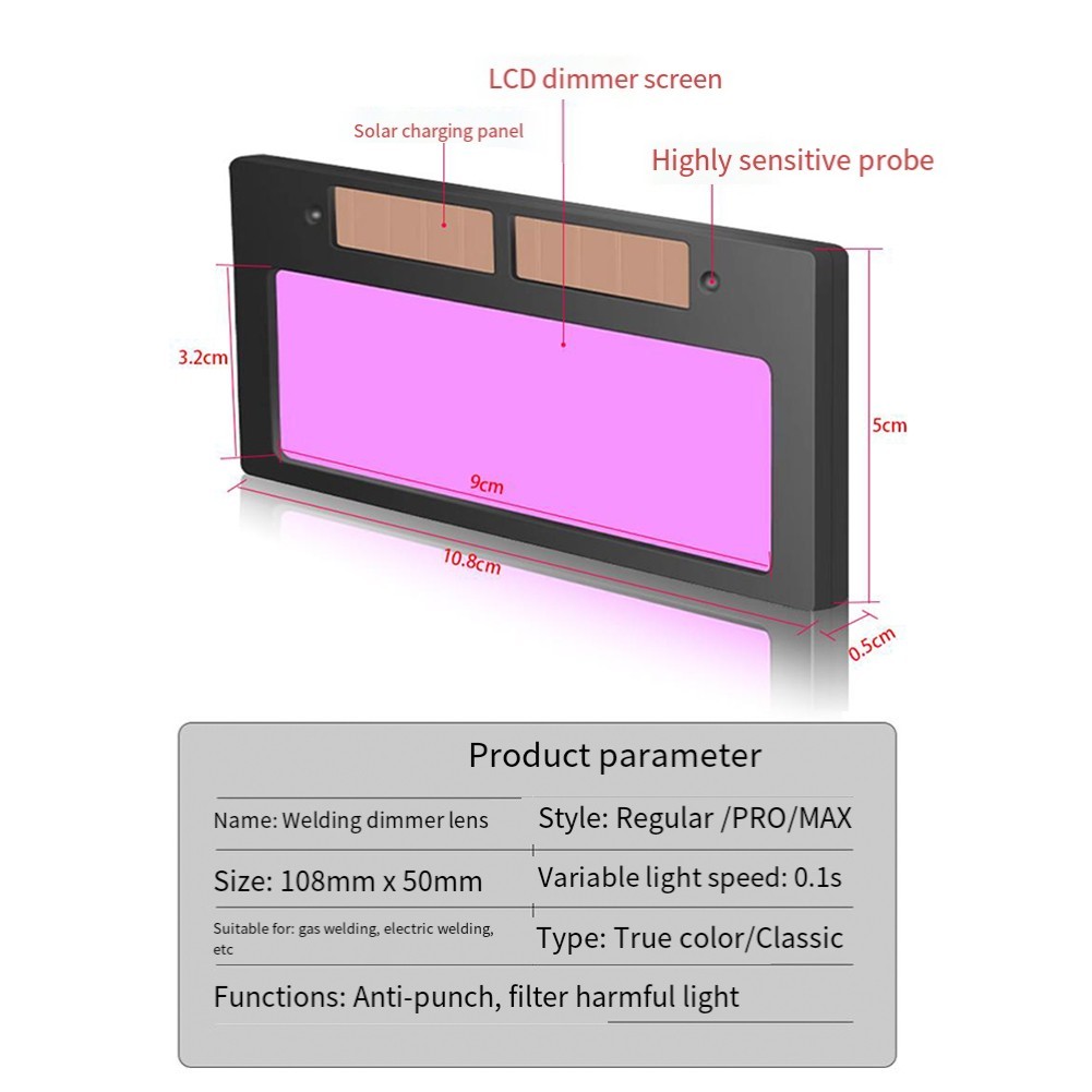 NSRE_Hot 3-levels Adjustable Darkening Welding Lenses Solar LCD Glasses ...