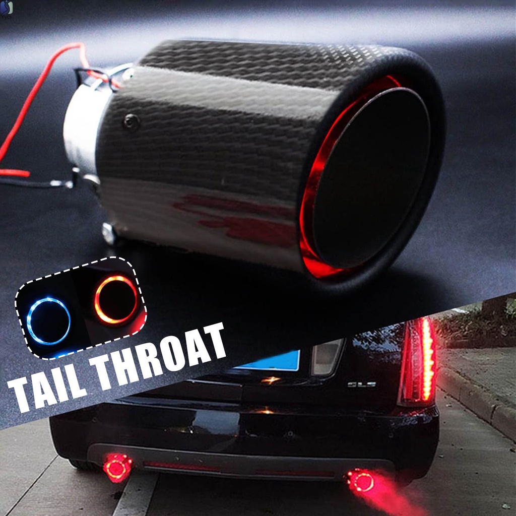 Carbon Fiber LED Exhaust Tip Light-Emitting Car Exhaust Pipe Muffler ...