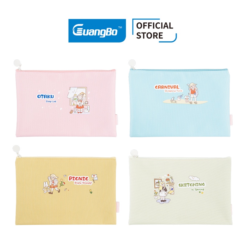 GuangBo Holiday A5 zippered canvas document bag H97031 | Shopee Philippines