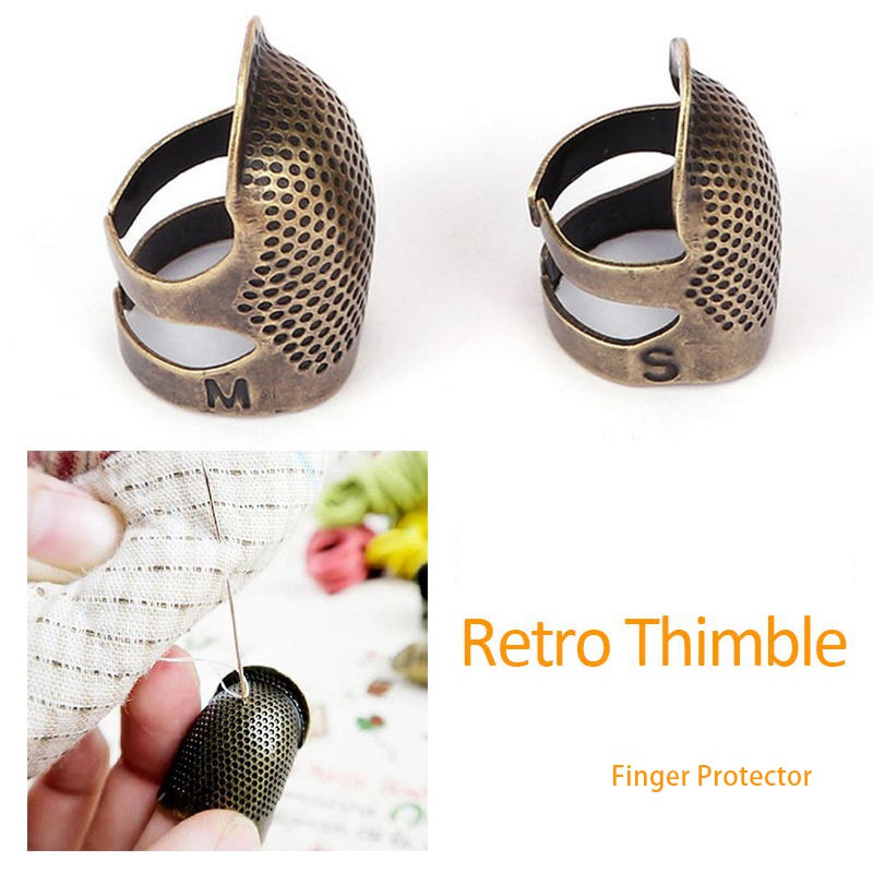 2 Sizes Retro Thimble Finger Protector Thimble Sewing Special Stitch ...