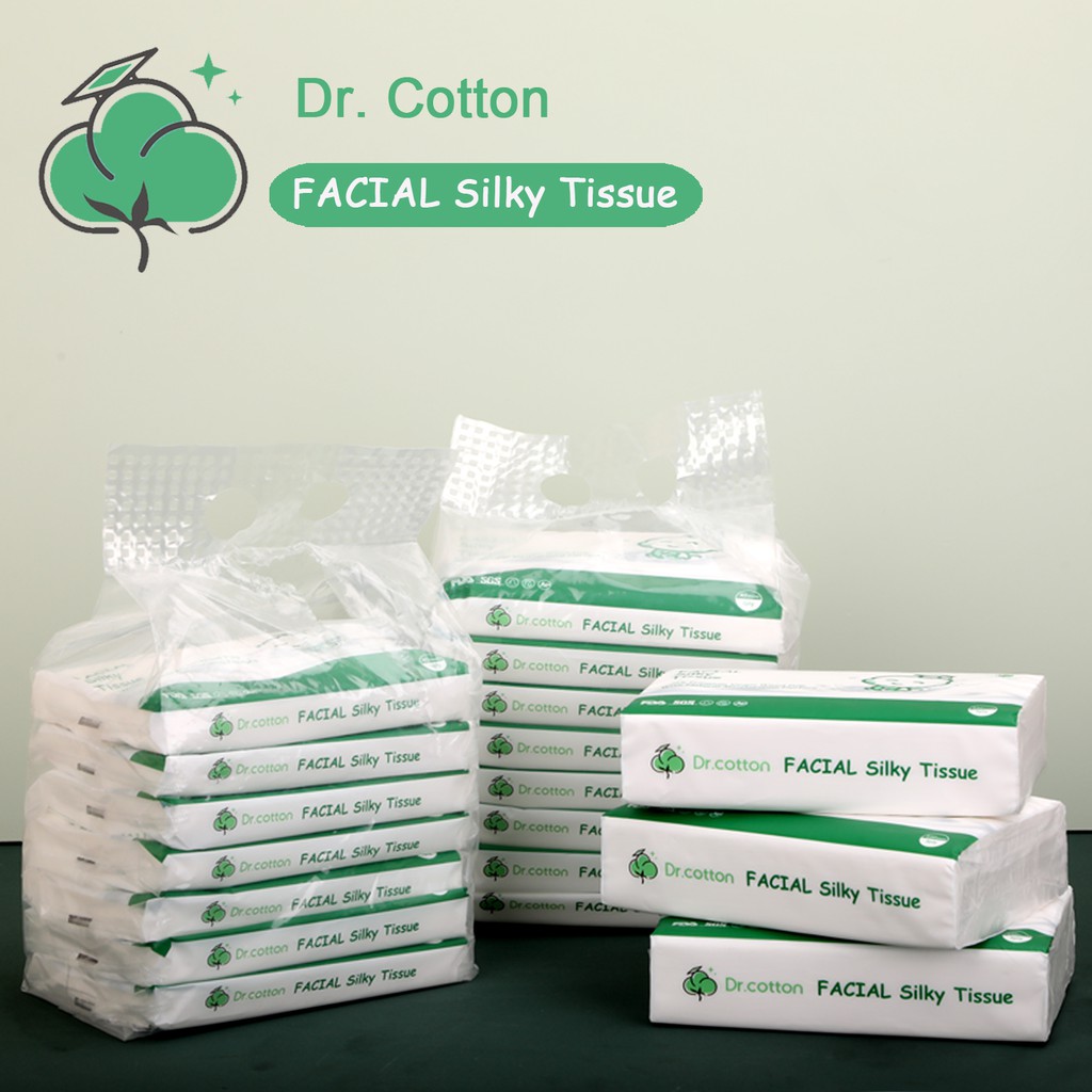 Dr. Cotton Facial Tissue 100 Premium Virgin Wood Pulp with Natural