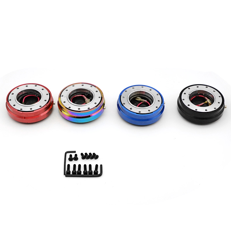 Universal Blue Steering Wheel Quick Release Hub Race Adapter Snap Off Boss Kit E - Foto 4
