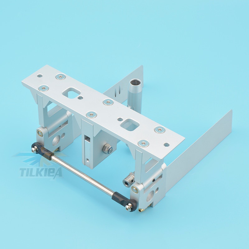 High Quality CNC Aluminum Dual Rudder with Strut 140mm For 1/4' (6.35mm ...