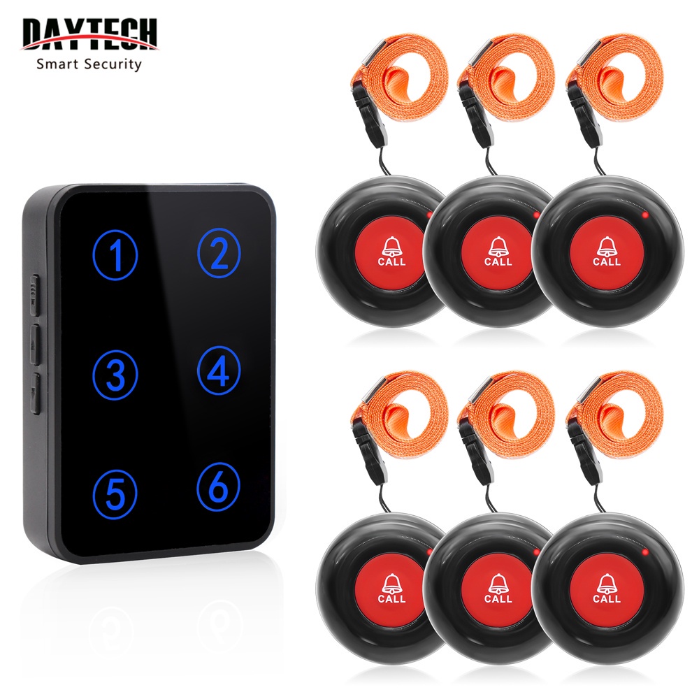 Daytech Caregiver Pager Wireless Sos Button For Elderly Number Display Us Plug Receiver