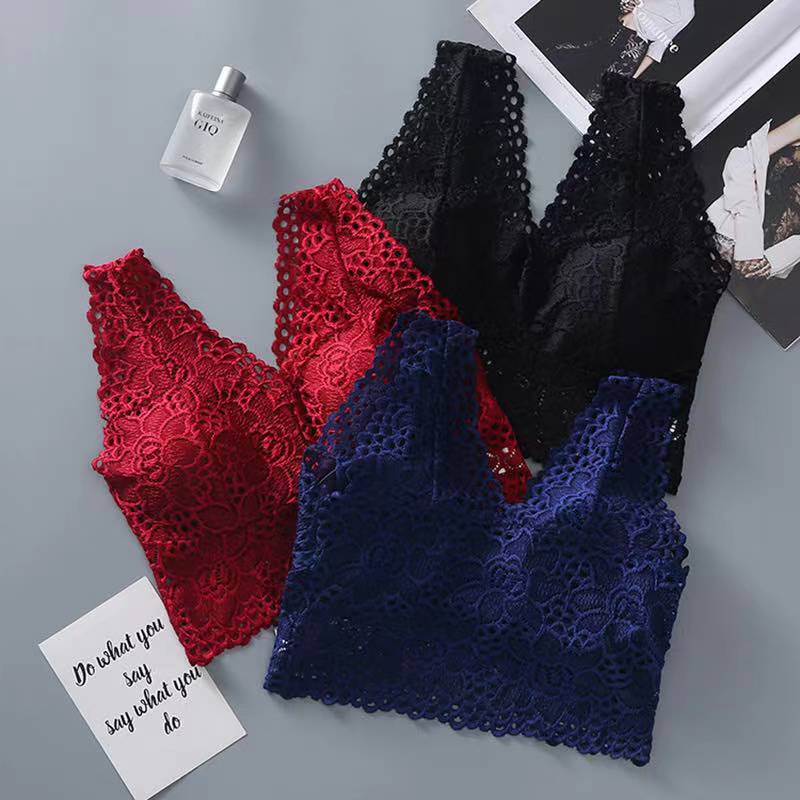 Korean Sexy lace bralette WITH REMOVE PADS 8816 | Shopee Philippines