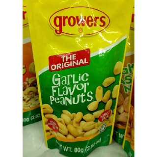 Growers Peanuts 80 grams Garlic, Savory Hot, Honey Roasted Flavors