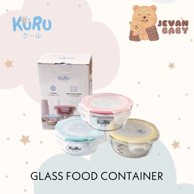 Kuru Baby Glass Food Container / Glass Food Storage Container | Shopee ...