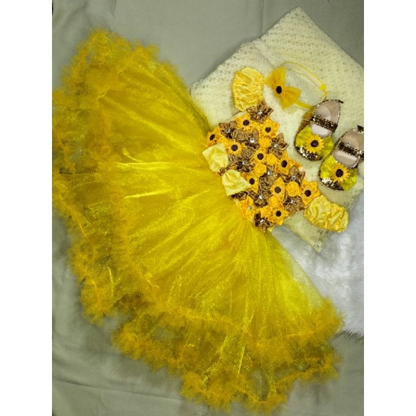 Sunflower tulle hot sale dress