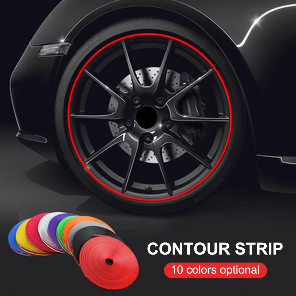 8M Car Wheel Rim Protector Decor Strip Rubber Tire Guard Line Rimblades ...