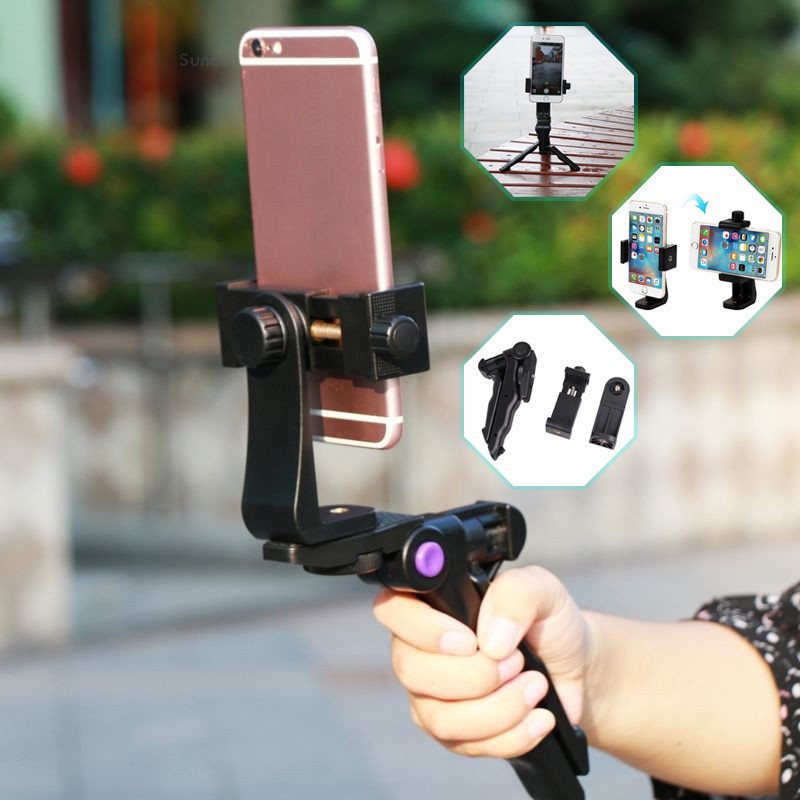 Handheld Video Stabilizer Mini Tripod Phone Grip Mount Holder Stand for