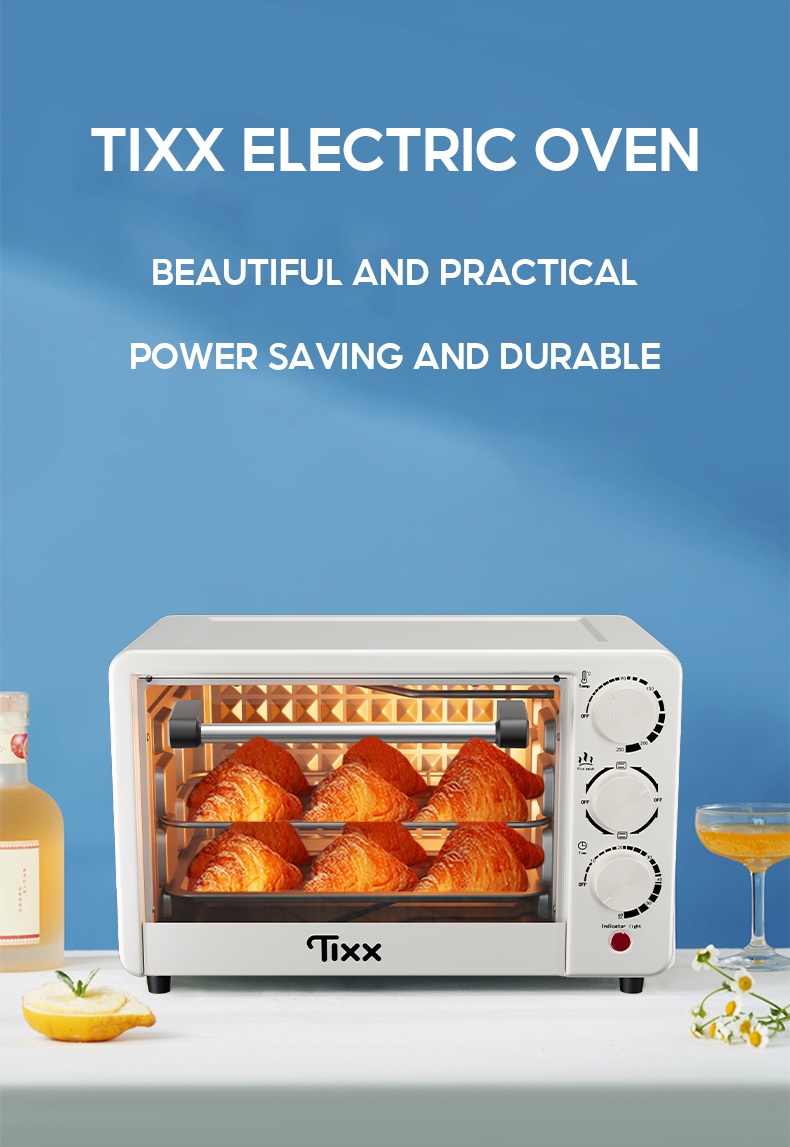 Tixx Oven Toaster for Baking With Timer DoubleDeck 25L/15L Shopee