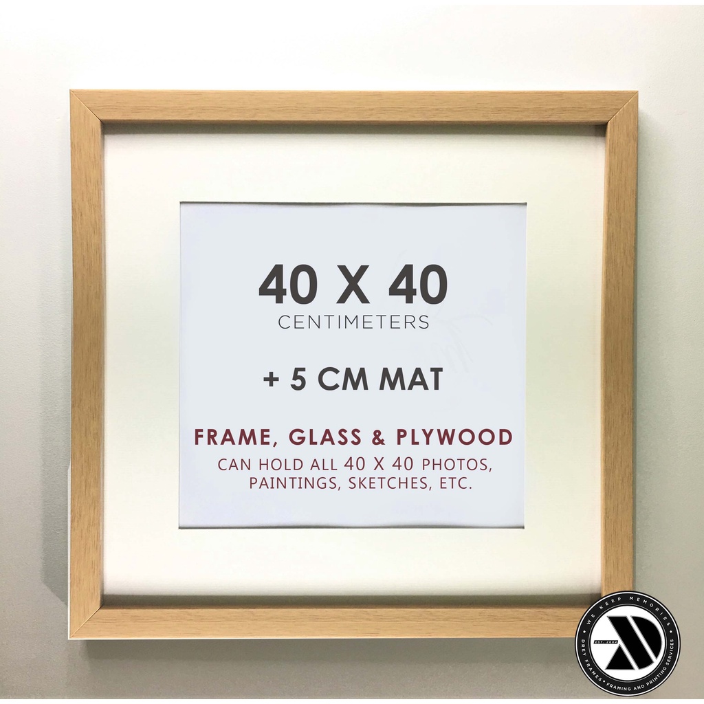 40x40 Centimeters +5cm Matting Thick Photo Frame - Picture Frame - Wall ...