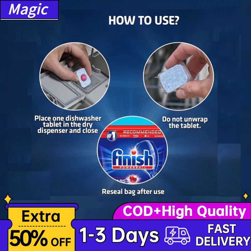 [ON SALE] FINISH Dishwasher Dishwashing Blocks Classic No Red Dot 110