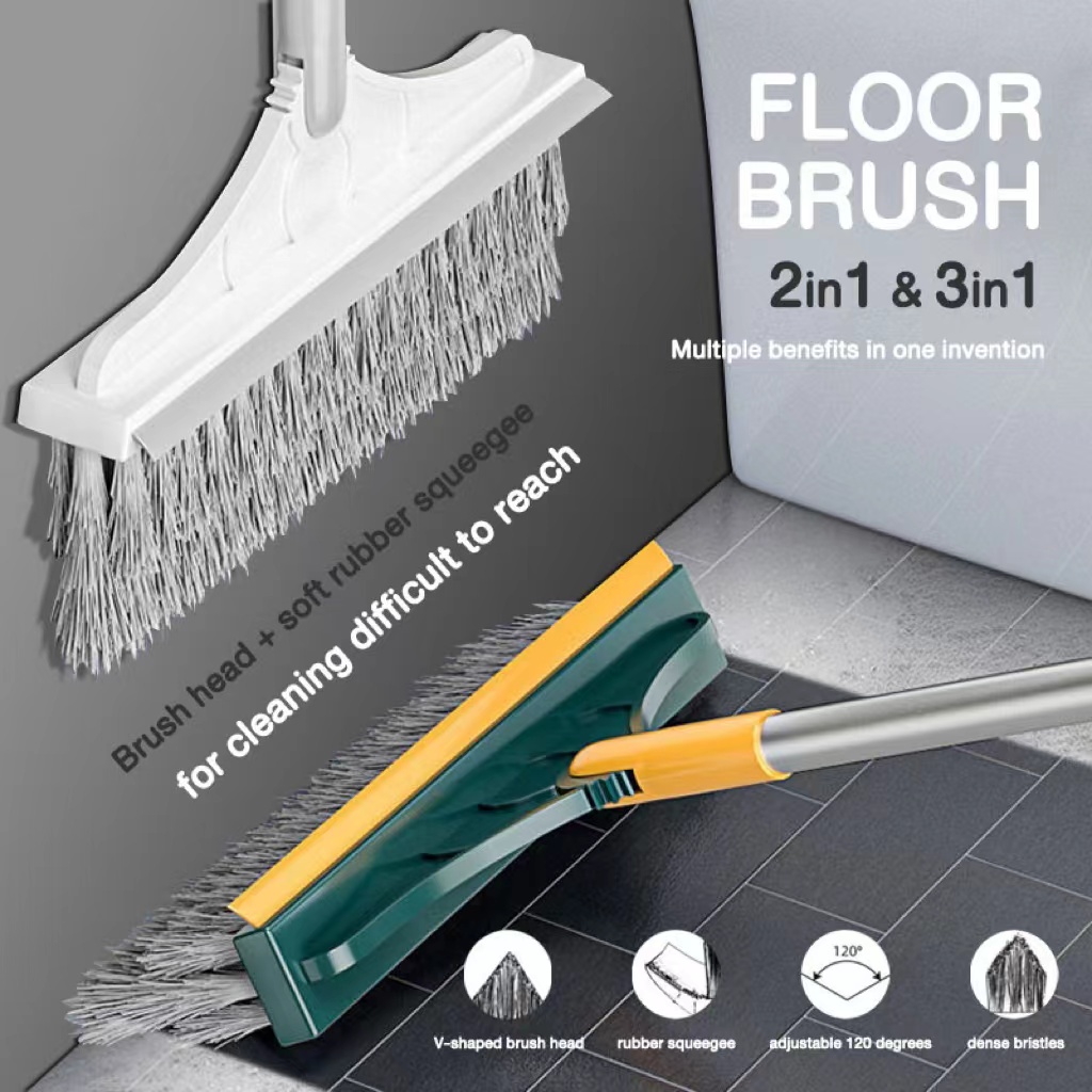 2in1 Cleaning Brush Bathroom Kitchen Floor Scrub Brushes Long Handle ...