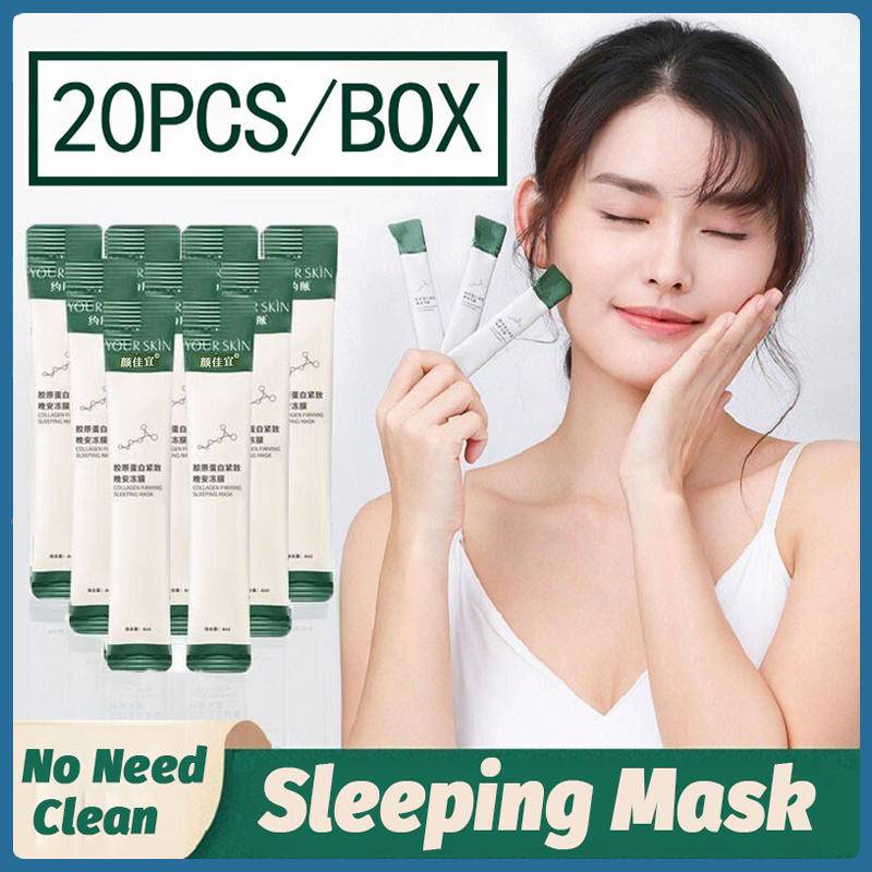 YANJIAYI 20pcs/box Collagen Jelly Soothing Face Sleeping Mask Anti