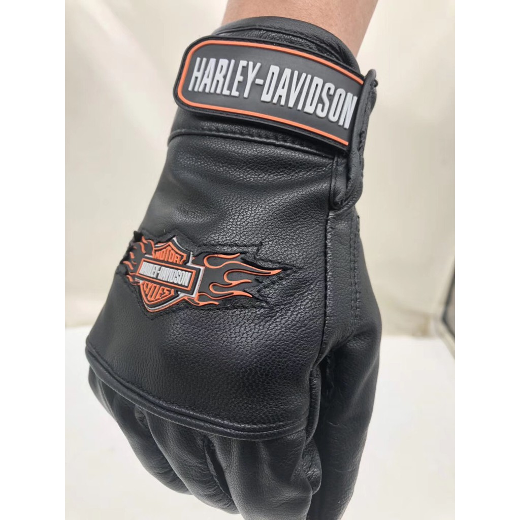 Harley Davidson Gloves Long finger gloves Short Finger Leather Shopee Philippines