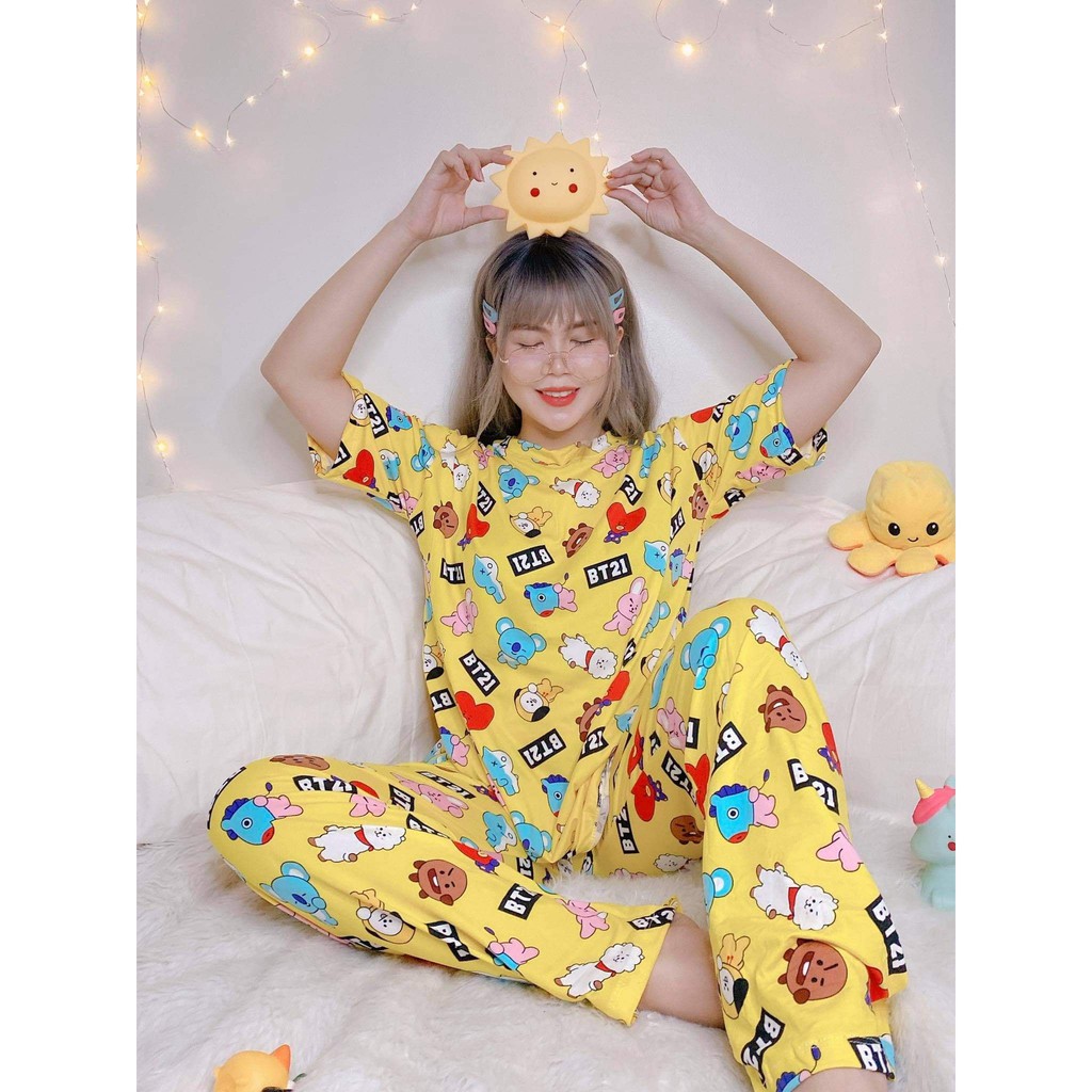 2021 New Style New Bt21 Bts Terno Pajama Cod Sleepwear Shopee