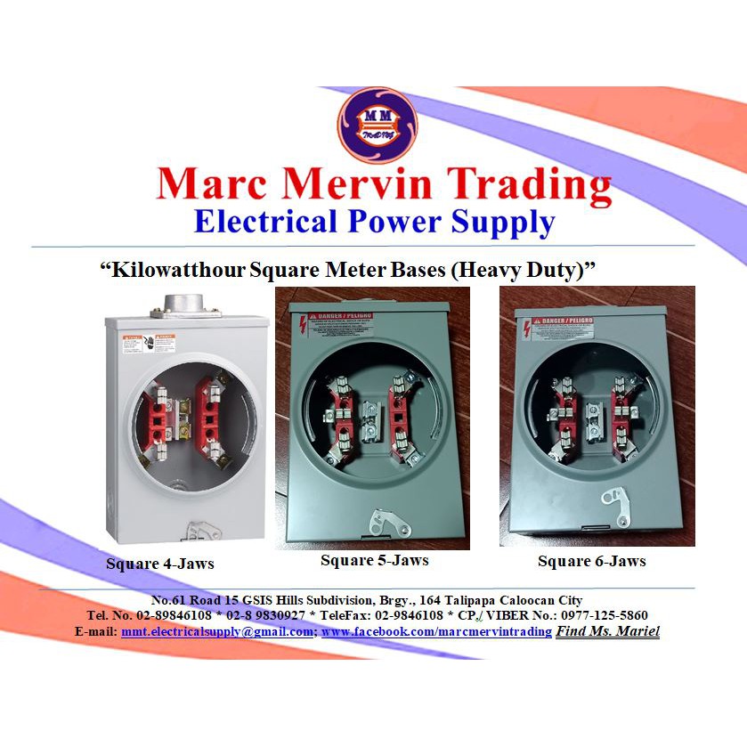 SQUARE KILOWATTHOUR METER BASES/SOCKET (HEAVY DUTY) Shopee Philippines
