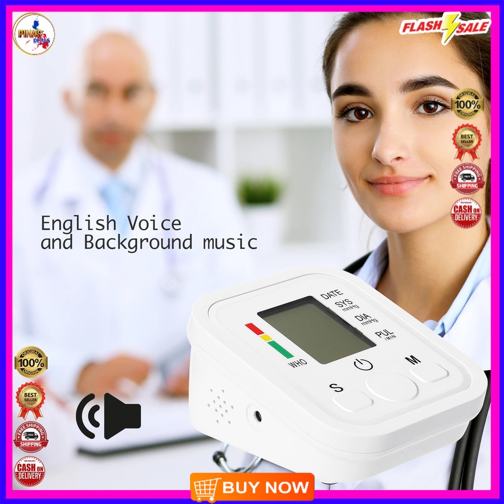 DIGITAL AUTOMATIC ARM BLOOD PRESSURE MONITOR BP PULSE GAUGE METER ELECTRONIC Shopee Philippines
