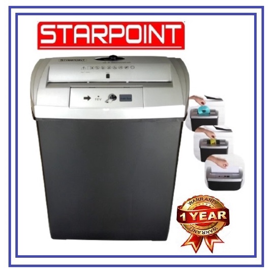 STARPOINT S170 Paper Shredder Machine, Strip Cut Paper Shredder CD ...