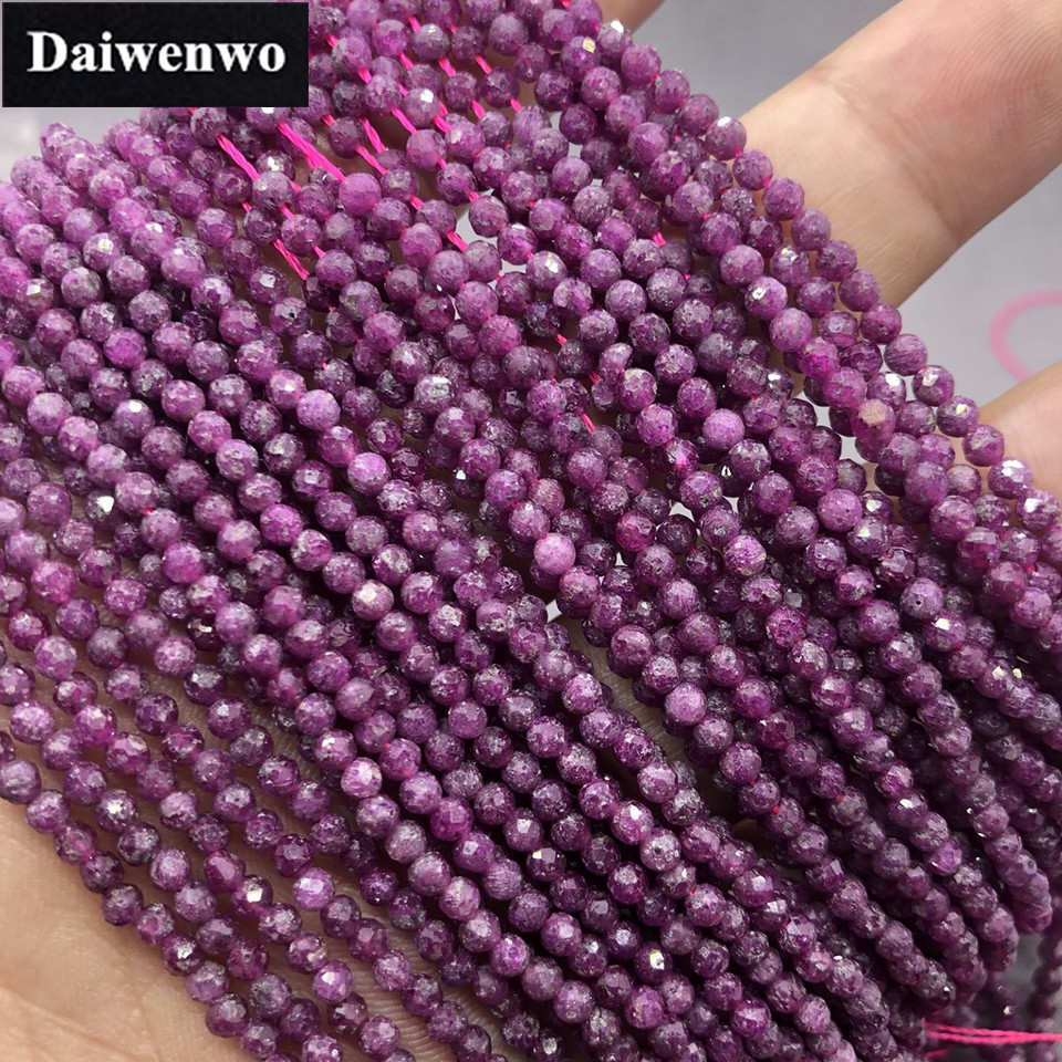 Natural Stone Small Bead Adelaide Ruby Faceted Cut Shining DIY Gem