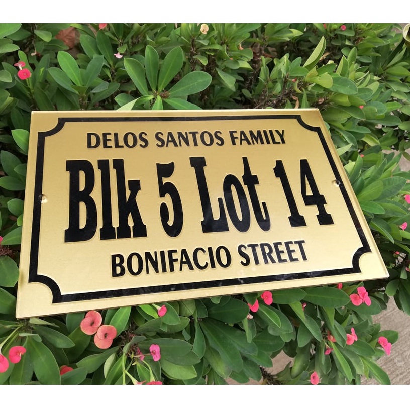 ADDRESS PLATE ACRYLIC (6 x 10inches) | Shopee Philippines