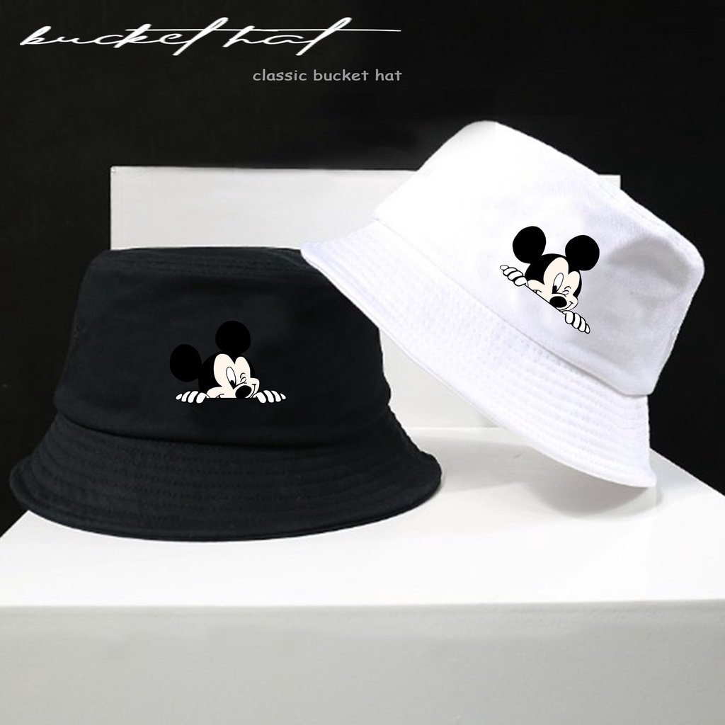 Bucket Hat Fashion Accessories Mickey mouse Fisherman Hat Sun Hat Shopee Philippines