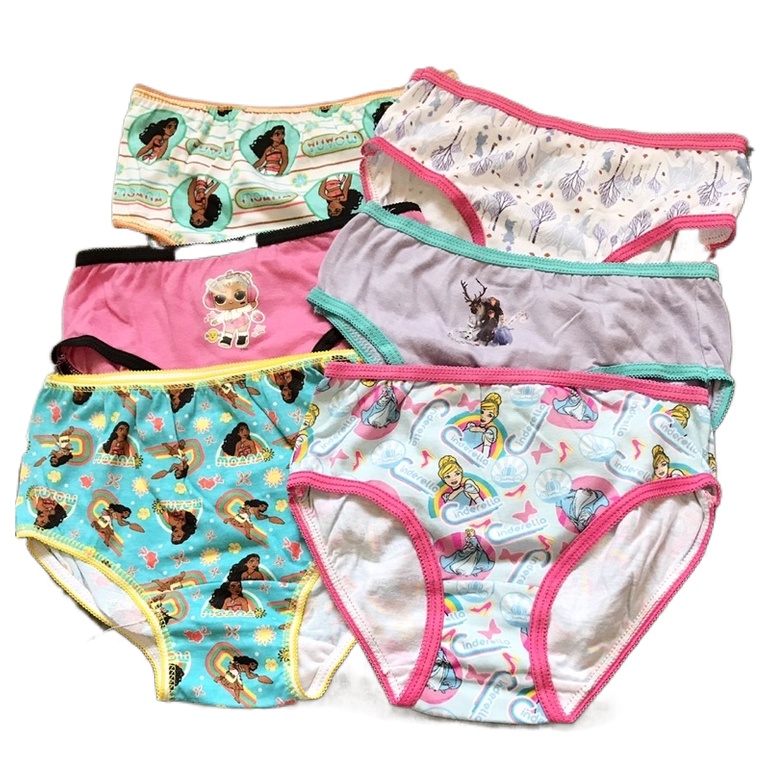 2-8 Years Old Girls Bikini Briefs Cotton Panties Character